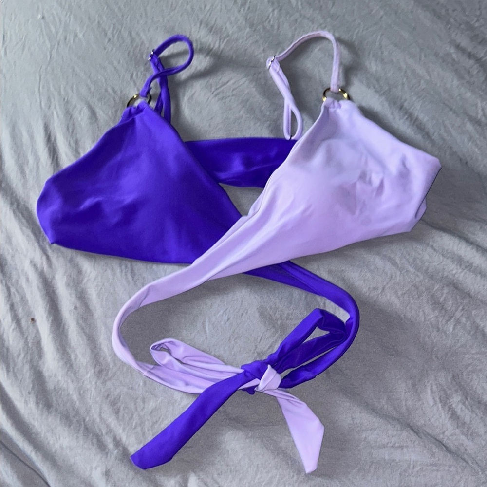 Purple and Lavender Bikini Top